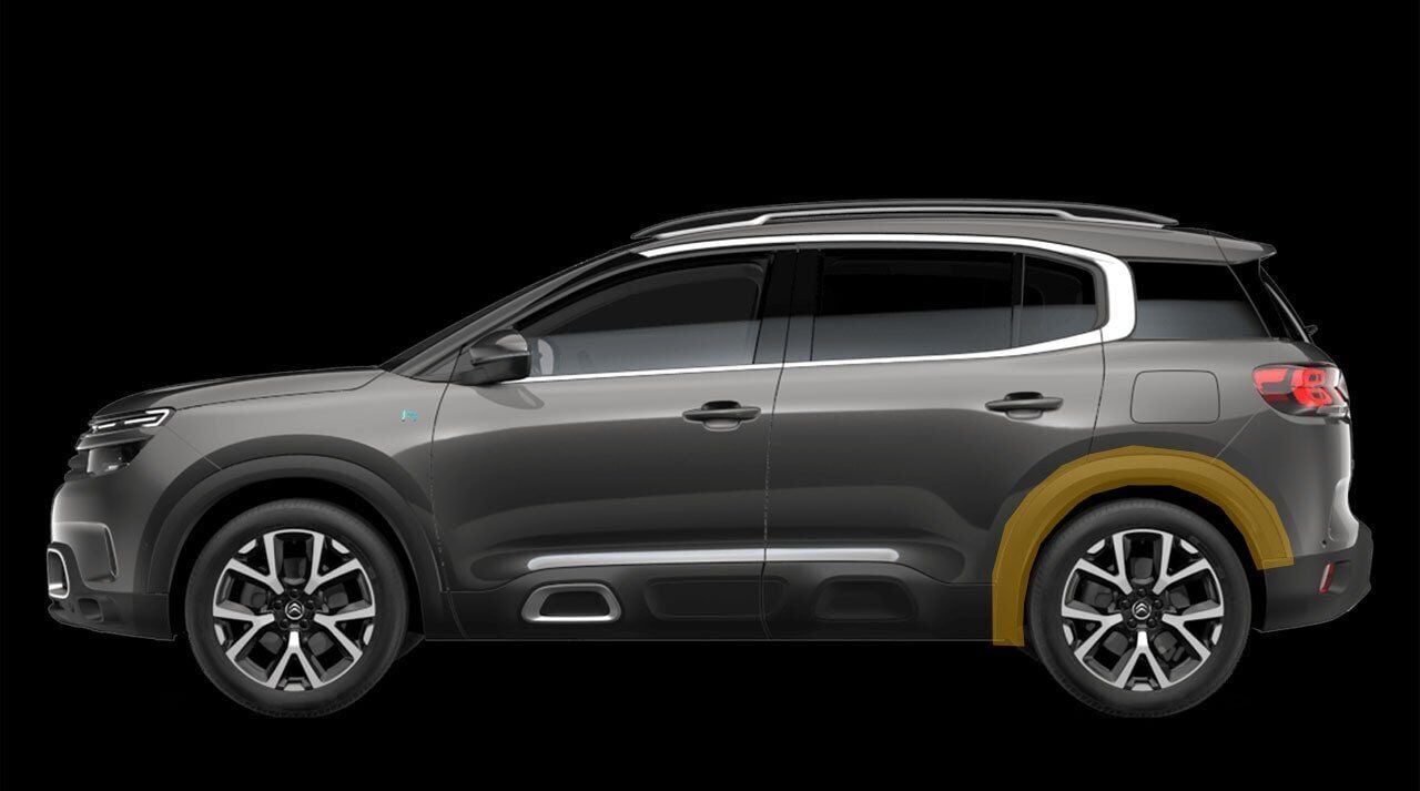 Citroen C5 Aircross Arka Sol Çamurluk Dodiği Orijinal