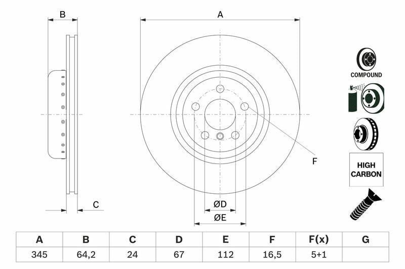 Disk Arka (Ad) 18-3-Seri (G20-G21-G28-G80) 5-Seri (G30-G31-F90)