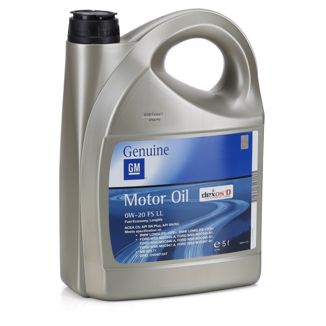 Dexos D 0W-20 FS LL Motor Yağı 5 Litre - ACEA C5 OV0401547 (Yurtdışı Alman Dolumu)