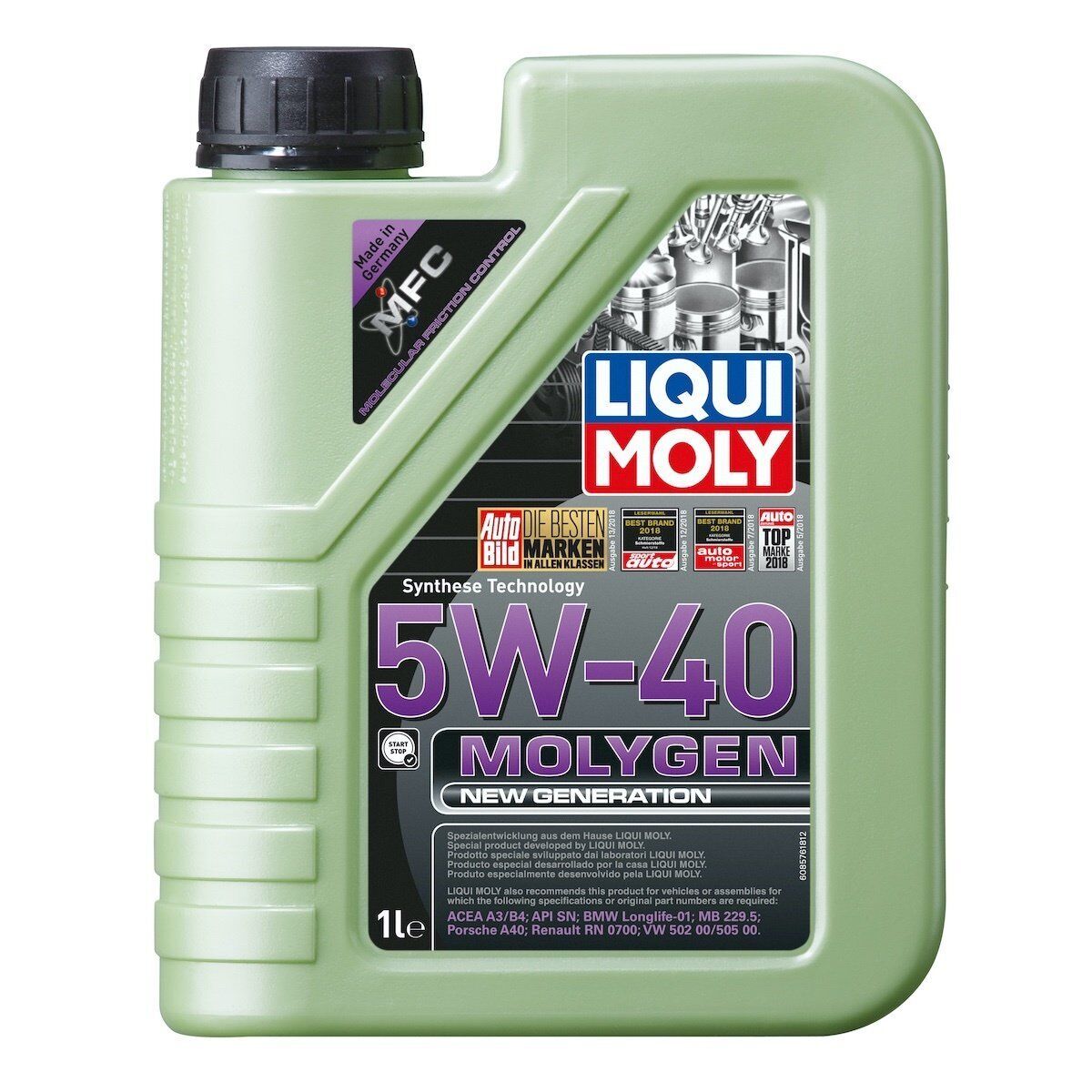 Molygen 5W40 Motor Yağı New Generation 1 Litre (8576)