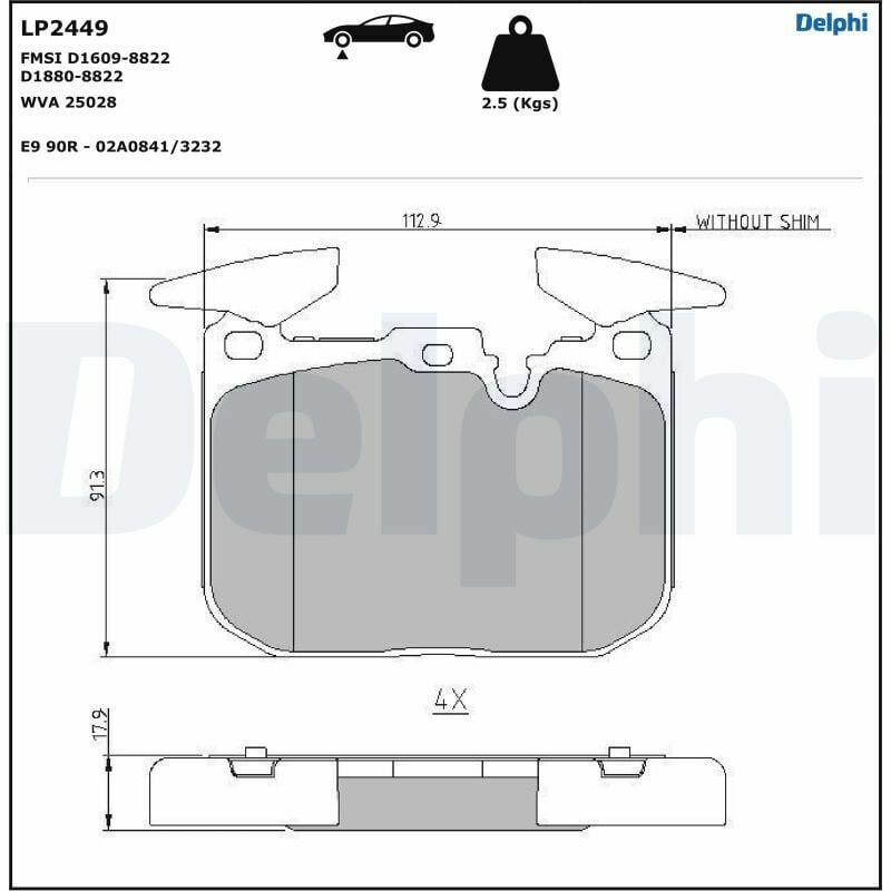 Fren Balata Ön 13-1-Seri (F21) 2-Seri (F22-F23) 3-Seri (F30-F31-F35-F80)