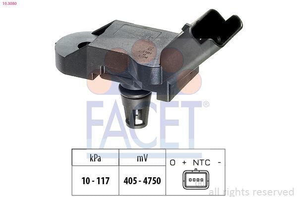 Basınç Sensörü Emme Manifold 106 Sxo-306 Xsara Tu3jp Bipper Nemo Fiorino 206 + T3e Plus 207 Tu3a 1