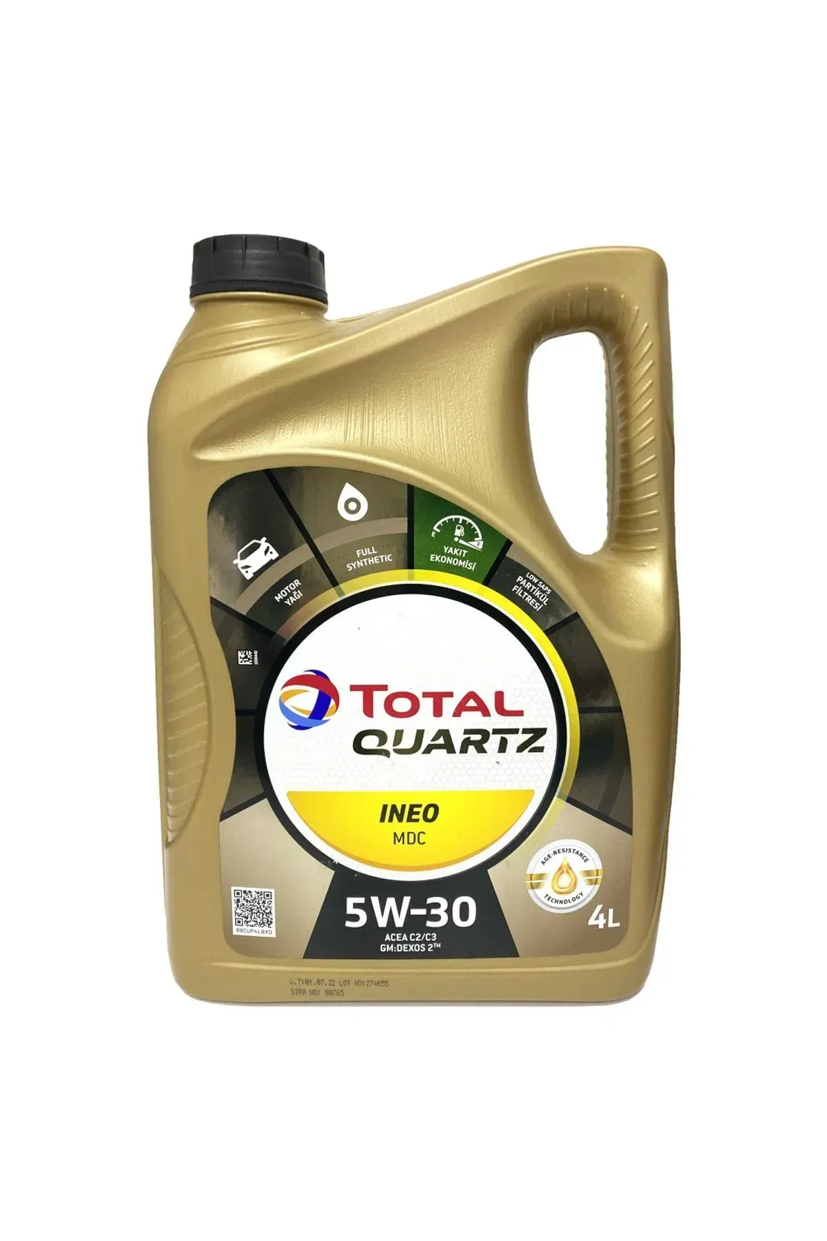 Total Quartz İneo MDC 5W-30 DDF Sentetik Motor Yağı 4 L Acea: C2/C3 Gm: Dexos 2 PSA Onaylı