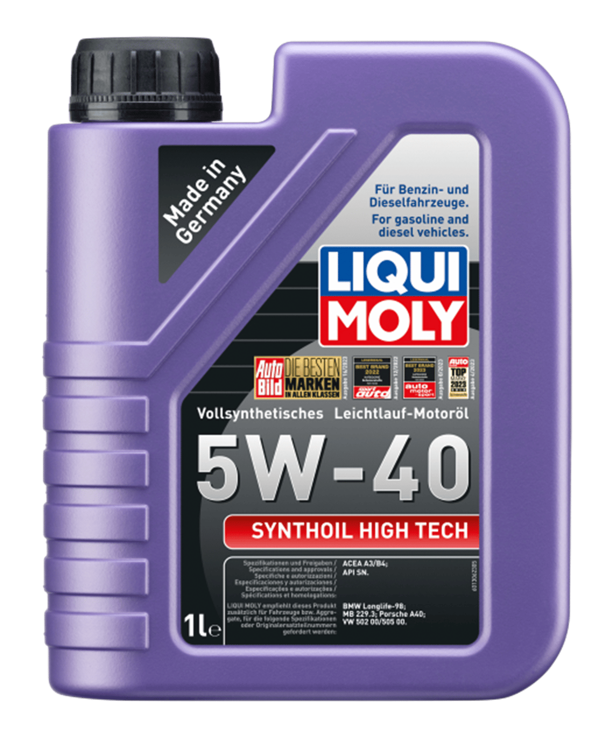 LIQUI MOLY 5W40 Synthoil High Tech Tam Sentetik Motor Yağı 1 Litre (1855)