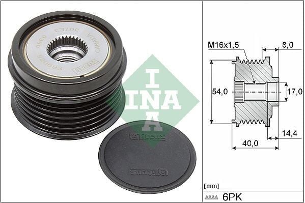 Alternatör (6 Kanal) Kasnağı Rulmanlı Doblo Fiorino Idea Linea Palio Punto Albea Astra G Astra H Comb