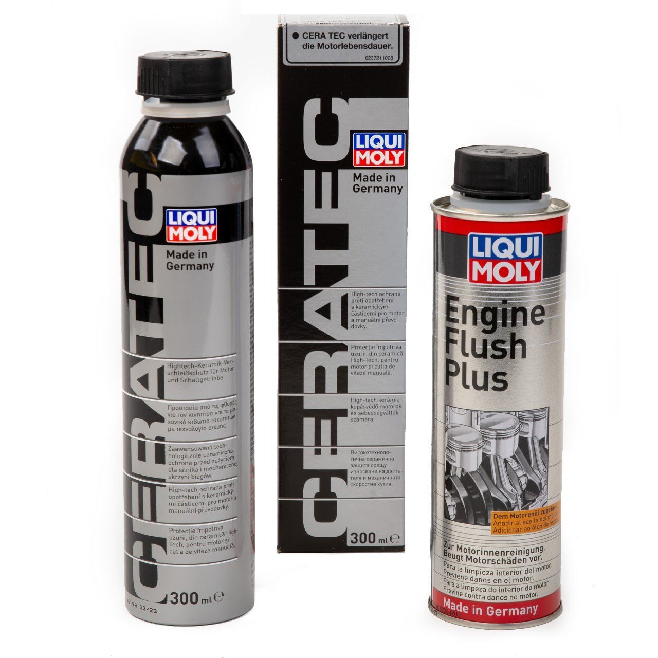 LIQUI MOLY Ceratec Seramik Bazlı Motor Koruma Ve Engine Flush Plus Motor İçi Temizleyici 300 ml (2657+7181)