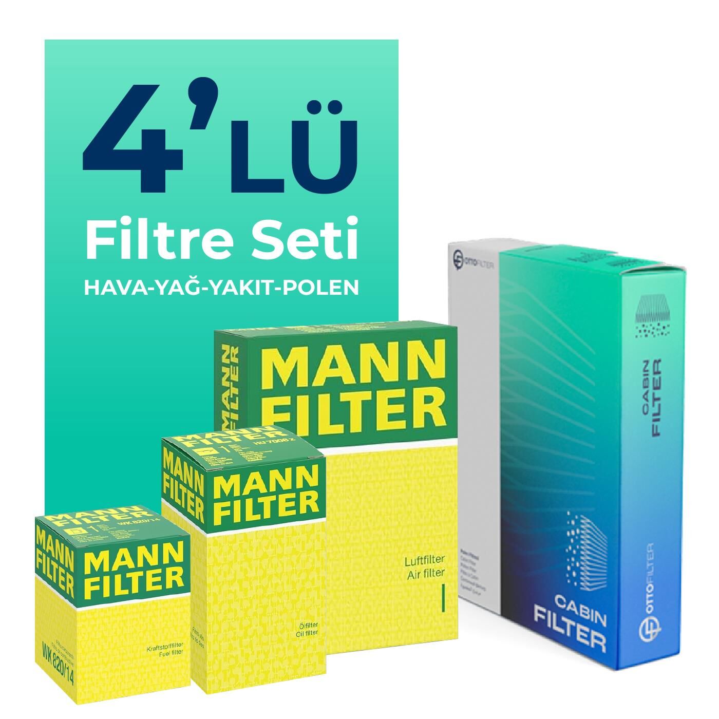 MANN Land Rover Discovery 2.7 Dizel Filtre Bakım Seti (2004-2010) 4 Lü