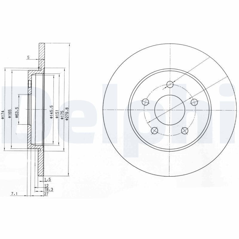 Disk Arka 01-08 Mondeo 1.8-2.0-2.2-2.5