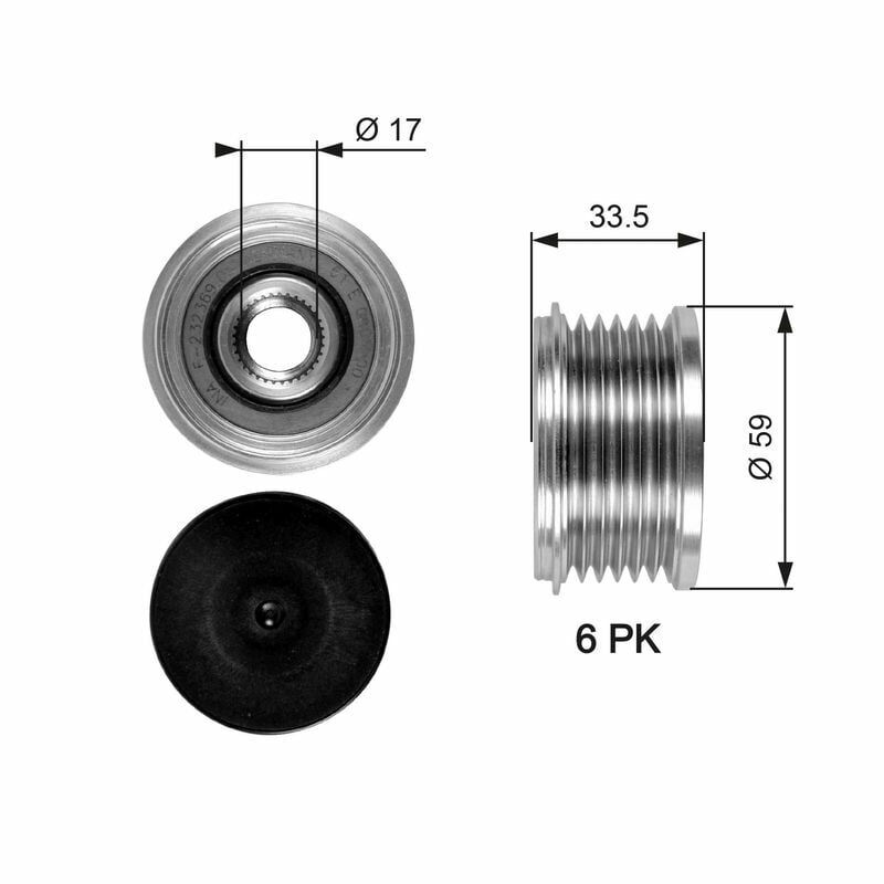 Alternatör Kasnağı 01-Bxr-Exp-406-307-Jmp-Jpy-C5-C4 2.0Hdi
