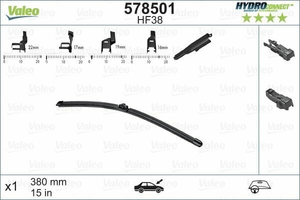 Silgi Süpürgesi Tek 38Cm 09-Fiesta
