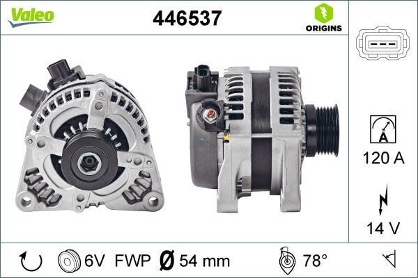 Alternatör Kmp 05-Focus-Fiesta-Cmax-Ma.3-Vo.S40-V50 1.6 TDCI-2.0Tdci