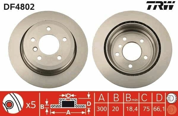 Disk Arka 05-13 1-Seri (E81-E87) 3-Seri (E91) X1-X3
