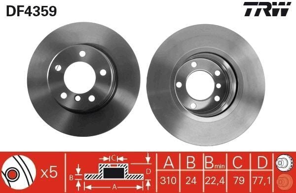 Fren Diski Ön BMW 5 E60 E61 04-Havalı 310mm