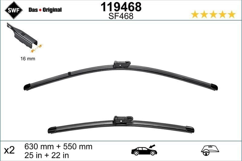 Silecek Süpürgesi (630 / 550 mm) Tiguan 16 -