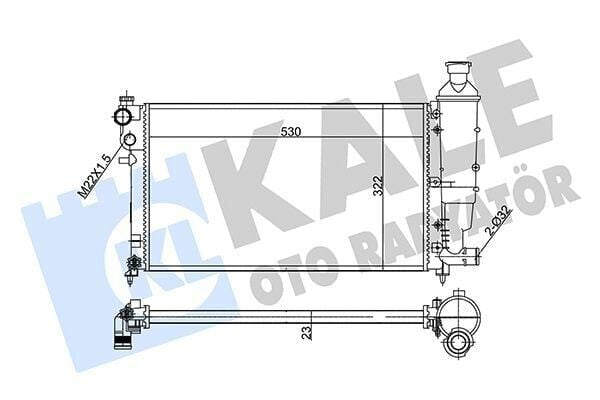 Motor Su Radyatörü Tu5jp 106 Gtı Saxo Vts Klimalı Tu3jp / Tu5j4 (1.4 / 1.6 16V) / (96 03) Ölçü: (530*298*22)