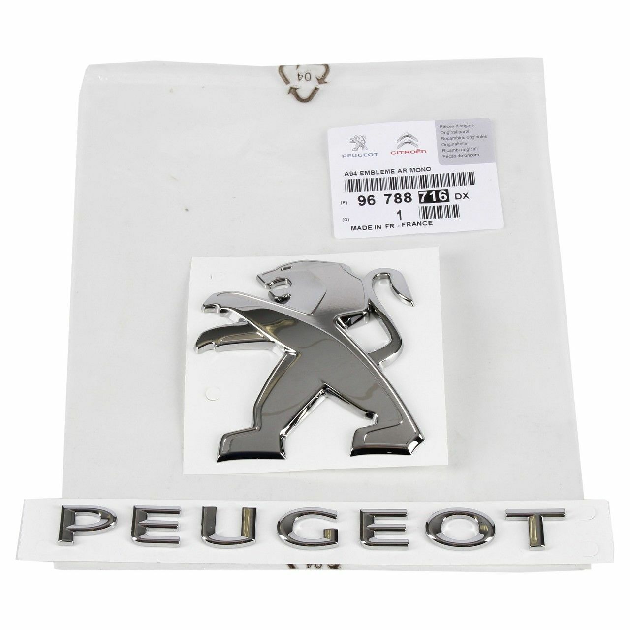 Peugeot 2008 2013-2019 Bagaj Kapak Amblemi Orijinal