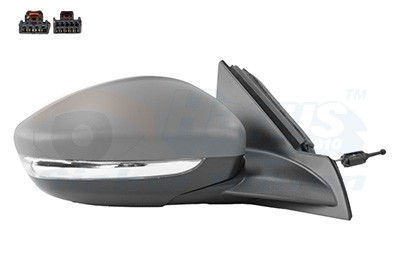 Peugeot 208 Elektrikli Sağ Dış Dikiz Aynası (Manuel Katlanır) Viewmax Marka