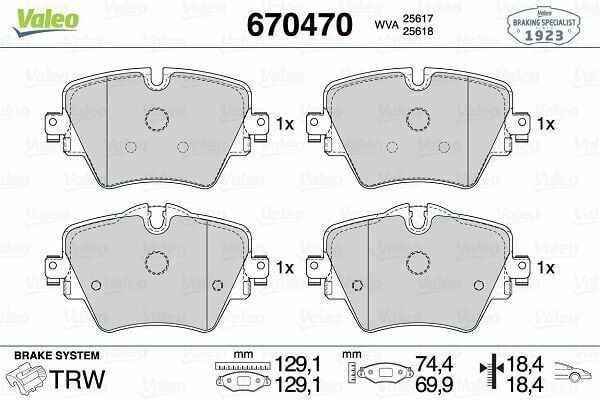 Fren Balata Ön 14-2-Seri (F45-F46) 5-Seri (F90-G30-G31) X1-X2-X3-X4-Mini Cooper