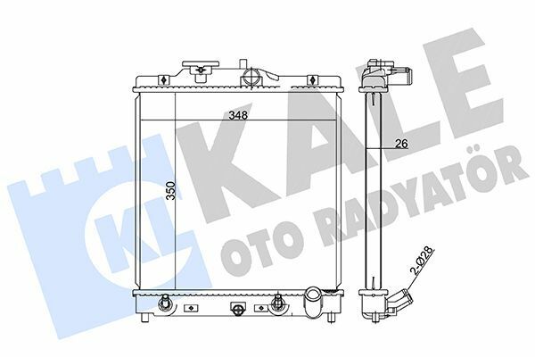 Su Radyatörü Civic 92-01 1.4 1.5 1.6 At Brazıng350×350X23