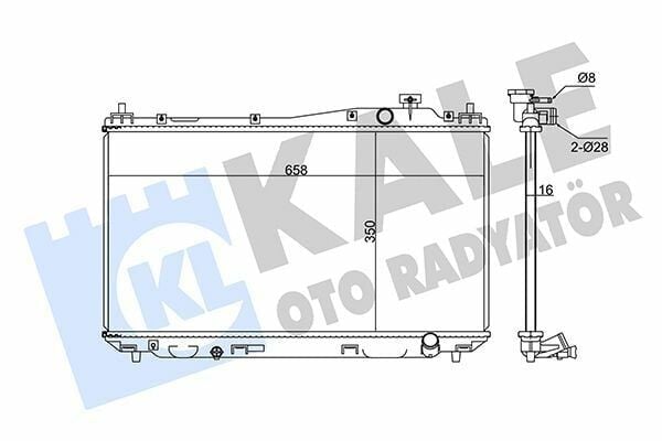 Radyatör 01-06 Civic 1.4-1.6-1.7İ + Ms