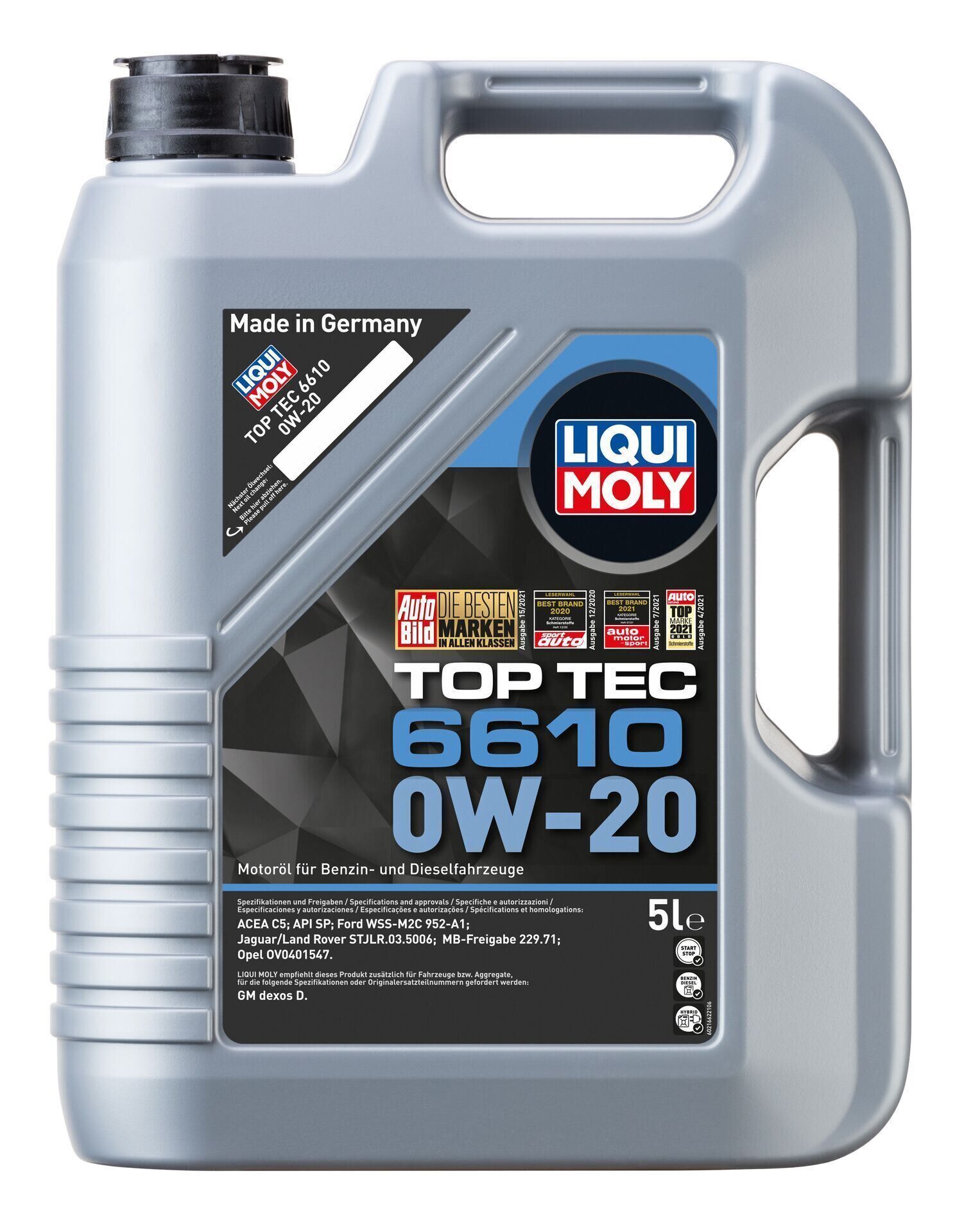 0W-20 Motor Yağı Top Tec 6610 5 Litre (21662)