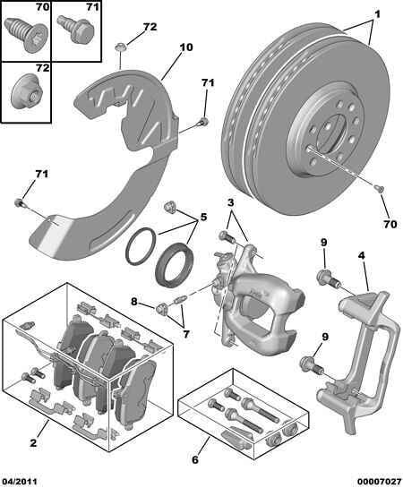 Citroen C5 2008-2015 Ön Fren Disk Koruma Sacı Orijinal