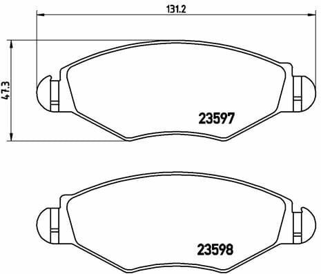 Fren Balatası Ön (Peugeot 206 1.4 1.4Hdı 1.6 01-Renault Kangoo 1.2 1.5 1.9) Low-Met
