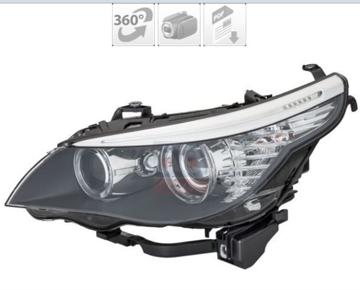 Bmw E60 LCI Kasa Bi-Xenon Sol Far Komple