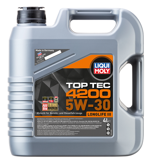 5W30 Motor Yağı Tam Sentetik Top Tec 4200 4 Litre (3715)