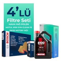 BOSCH Citroen C-Elysee 1.5 Dizel Filtre Bakım Seti Motul Motor Yağlı (2018-2023) 4 Lü