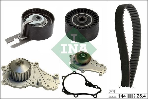 Triger Seti + Devirdaim Su Pompası P206 P207 P307 C1 C2 C3 (I II II) C3 Plurıel Xsara II Dv4td (1.4 HDI 8V Fiesta 1,4Tdcı) (144Dış Kayış) , Mazda 2 1.4 Mzr-Cd 08-15