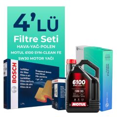 BOSCH Citroen Citroen DS3 1.6 Dizel Filtre Bakım Seti Motul Motor Yağlı (2009-2016) 4 Lü
