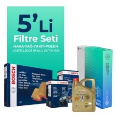 Bosch BMW X6 35 Dizel Filtre Bakım Seti Castrol Motor Yağlı (2008-2011) 5 Li