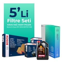 Bosch BMW X6 40 Dizel Filtre Bakım Seti Motul Motor Yağlı (2008-2014) 5 Li