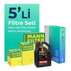 MANN BMW X6 40 Dizel Filtre Bakım Seti Motul Motor Yağlı (2014-2019) 5 Li
