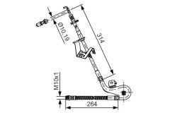 Ön Sol Fren Hortumu P407 P407 Sw Coupe C5 III 04 -