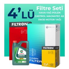 Filtron Ford Transit V347 3.2 Dizel Filtre Bakım Seti Castrol Motor Yağlı (2006-2014) 4 Lü