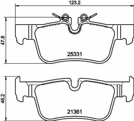 Fren Balatası Arka (BMW F40-F45-F46-F48 Arka Mini F54-F60)