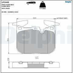 Fren Balata Ön 13-1-Seri (F21) 2-Seri (F22-F23) 3-Seri (F30-F31-F35-F80)