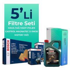 BOSCH Peugeot Boxer 2.2 Dizel BLUEHDi Filtre Bakım Seti Castrol Motor Yağlı (2019-2024) 5 Li