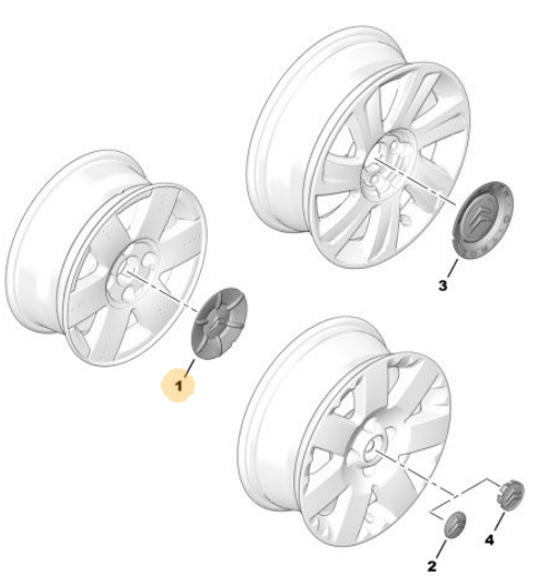 MOPAR ( PSA ) 5421.14 CİTROEN C3 JANT KAPAK GÖBEĞİ ORJİNAL