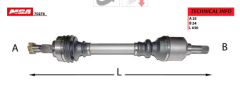 Aks Sol (Peugeot: 307 1.4Hdı 1.6 16V 2.0 16V Ie Be Sanz) Citroen C4 1.4 1.6 16V 2004 -)
