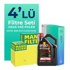 MANN Peugeot Expert 2.0 Dizel Filtre Bakım Seti Motul Motor Yağlı (2017-2024) 4 Lü