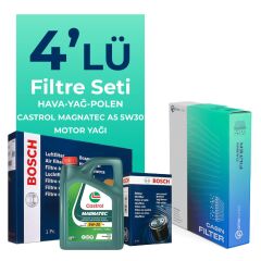 BOSCH Ford Ranger 2.2 Dizel Filtre Bakım Seti Castrol Motor Yağlı (2012-2019) 4 Lü