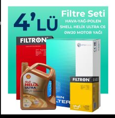 Filtron BMW 4.20 Benzinli Filtre Bakım Seti Shell Motor Yağlı (2020-2024) 4 Lü