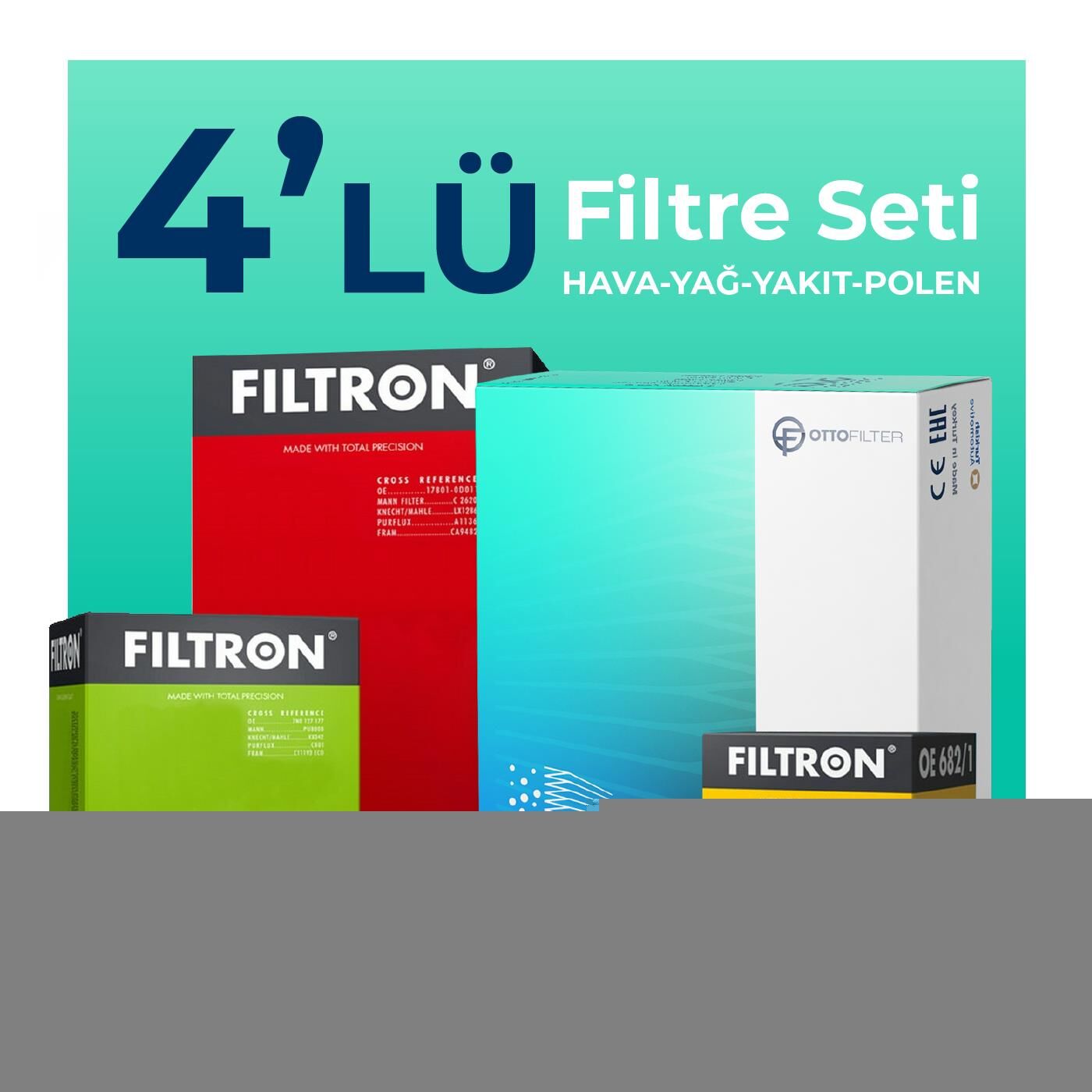 Filtron Ford Fiesta 1.4 Dizel Filtre Bakım Seti (2010-2013) 4 Lü