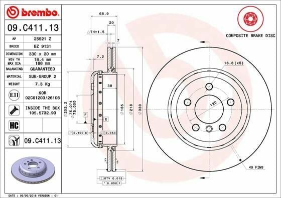 Fren Diski Arka BMW F10-F11 520 / 525 / 530 / D