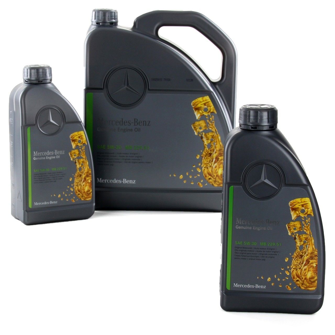 Mercedes Benz 5W30 Motor Yağı 7 LT 2022 Tarihli Orijinal Yıldızlı