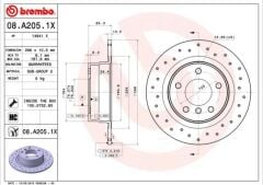 Fren Diski Arka Delikli BMW E87-E90-E91 / 1.18-3.16-3.20