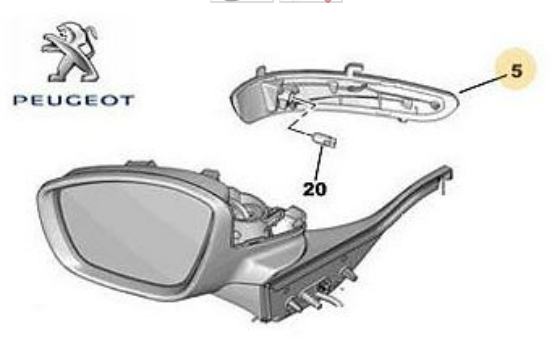 Citroen C3 2009-2015 Sağ Ayna Sinyali Orijinal